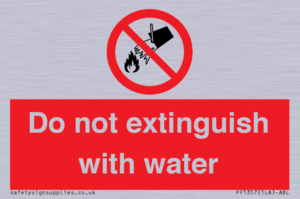 Do not extinguish with water